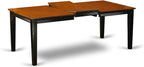 East West Furniture QUPL9-BCH-W 9 Piece Dining Table Set Includes a Rectangle Dining Room Table with Butterfly Leaf and 8 Wooden Seat Chairs, 40x78 Inch, Black & Cherry