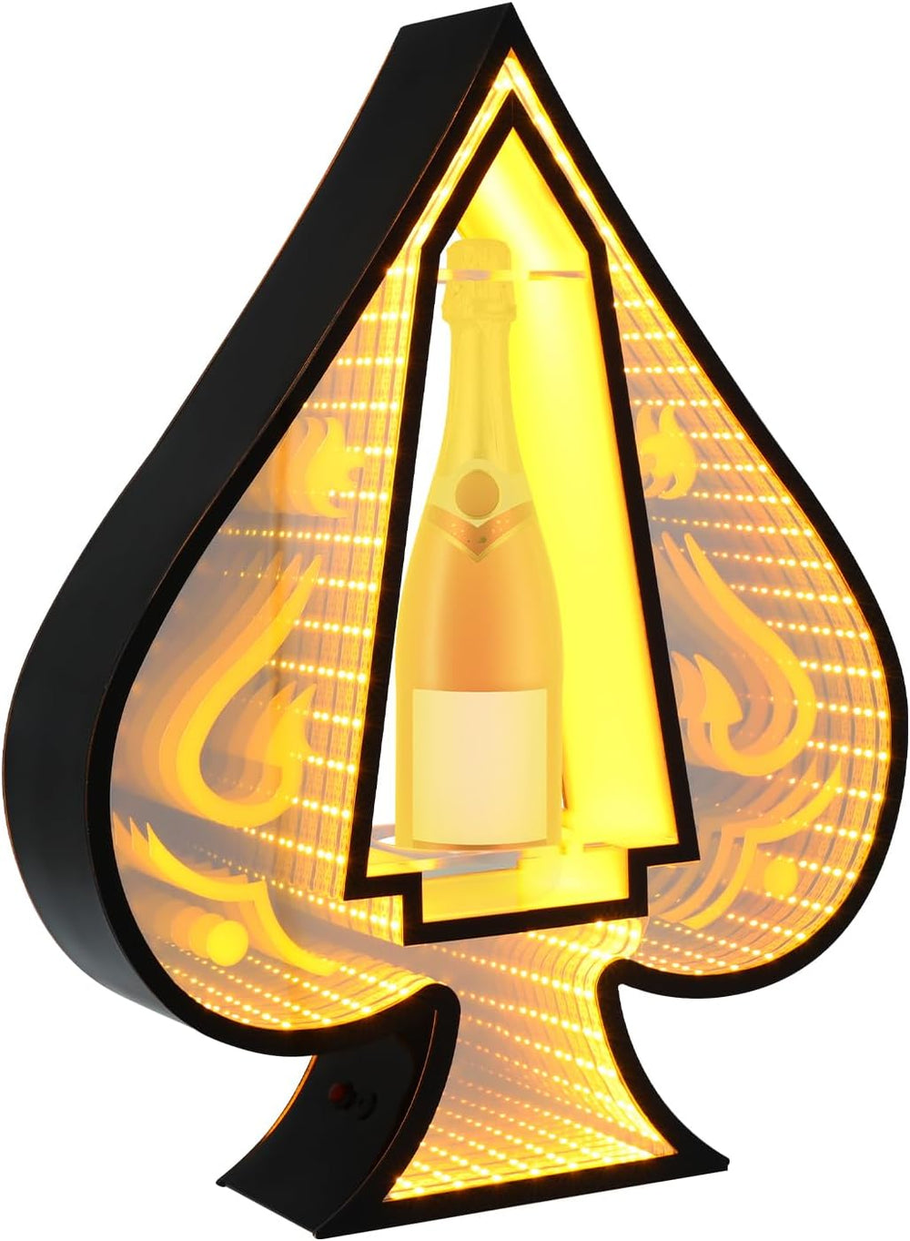 LED Wine Bottle Display Stand, Ace of Spades Shape Illuminated Bottle Holder ...