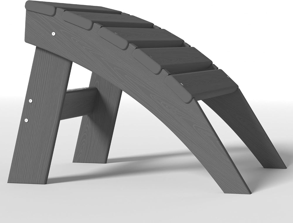 Plawdlik Folding Ottoman for Adirondack Chair–HDPE All-Weather Footrest for O...