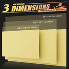 K KNODEL Large Office Leather Desk Mat, Mouse and Keyboard Pad, Computer and Laptop Mat, Desktop Protector and Cover, Writing Pad and Blotter (35.4"x17", Yellow)