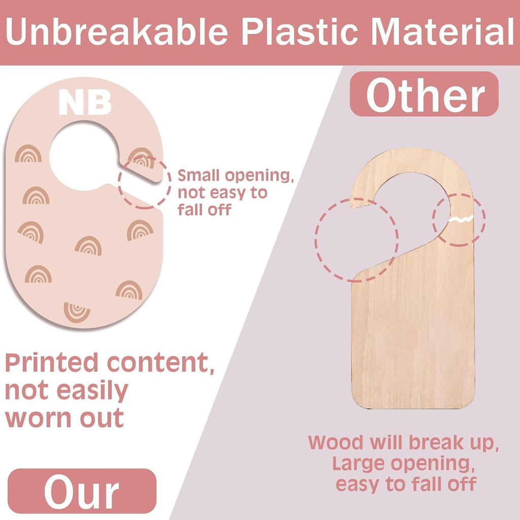 Baby Closet Dividers Durable Plastic Clothes Organizers 16 Pack | Double-Sided Dividers Wardrobe Organizer for Newborn to Toddler, Clothes Organizer by Size & Age Nursery Clothes Dividers