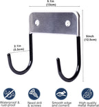 Ironing Board Hanger Wall Mount, Ironing Board Holder for Y or T Shaped,Stainless Steel Wall Hook Iron Board Holder for Laundry Rooms with 2 Hooks (Black)