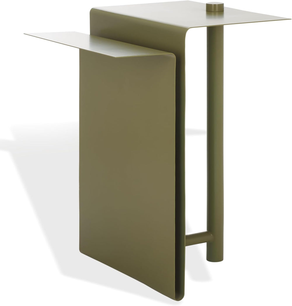SAFAVIEH Couture Collection - Aldwyn Olive Green Metal Accent Table, Modern F...