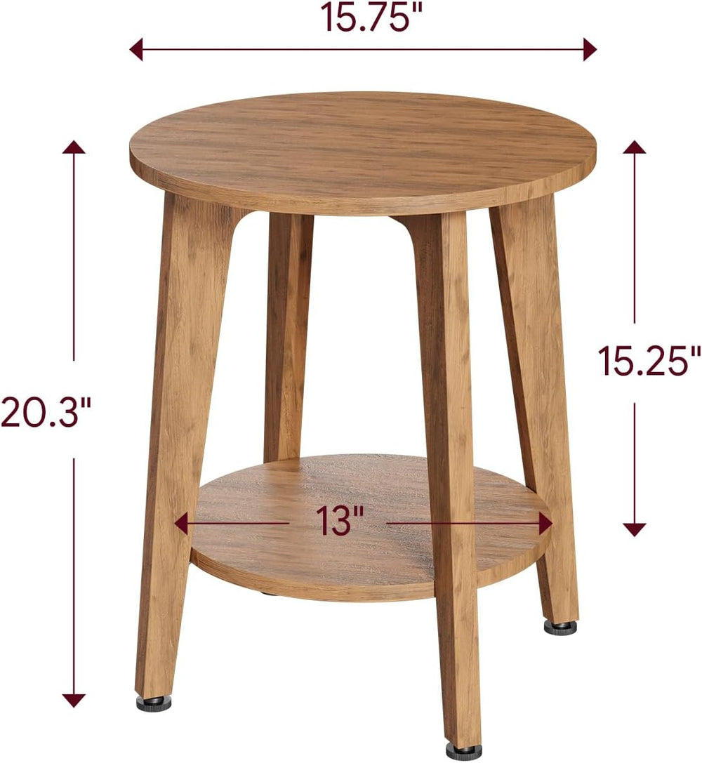 Simple Trending Round Side Table, Small End Table, Nightstand Bedside Table w...