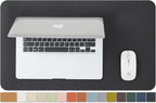 Cork Desk Mat - Small Dual-Sided Desk Pad for Office and Home - Desk Organization and Accessories - Ideal for Large Mouse Pad and Small Desk Mats on Top of Desks(Black,23.6"x 13.8")