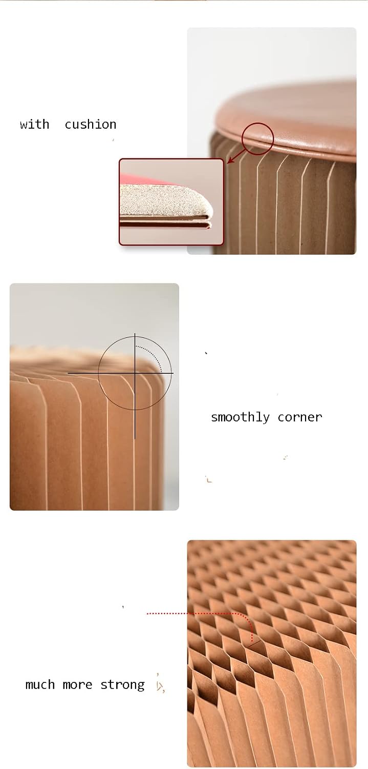 Brown Craft Paper Potable Stool - Folded Like A Book for Space Saving - Foot ...