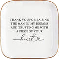 Mother of the Groom Gifts Jewelry Tray from Bride, Mother's Day Christmas Birthday Wedding Gifts for Mother in Law of the Groom from Bride Ceramic Ring Dish Plate
