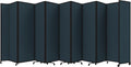 Versare Room Divider 360 Portable Wall Partition | Folding Panels | Large Freestanding Divider | Locking Wheels | Temporary Room Separator