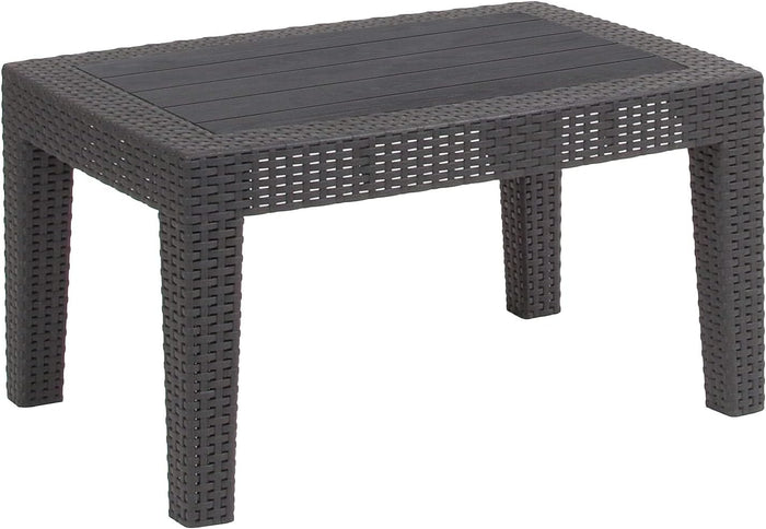 Flash Furniture Seneca Dark Gray Faux Rattan Coffee Table