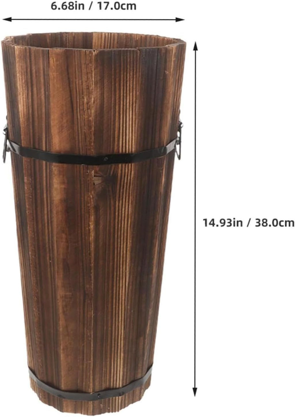 Wooden Umbrella Stand – Multi Functional Storage Box, Cane Holder, Divider Organizer | Compact Foyer Shelf, Elegant Wood Construction for Home Entryway Storage and Decor