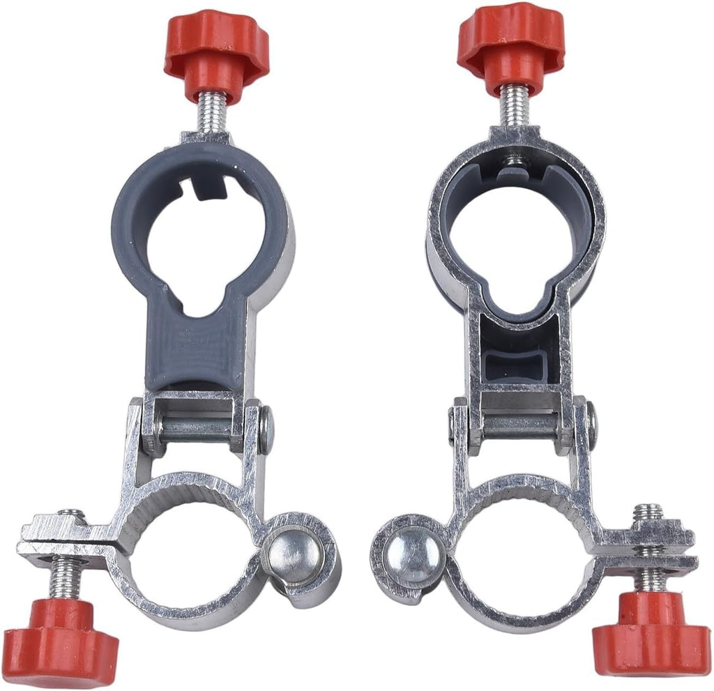 Umbrella Holder Clips Set of 2 for Beach and Fishing Chairs, Compact Design with Adjustable Features in Aluminum Alloy (foldable)
