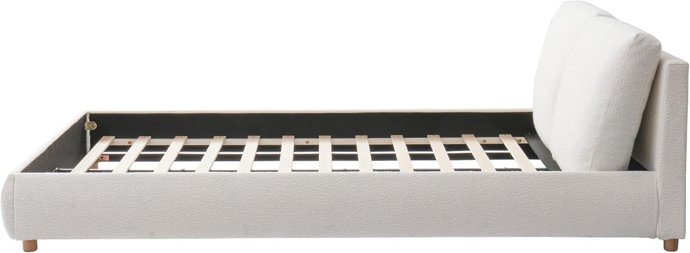 Christopher Knight Home Hazel Queen Size Bed Frame, Upholstered Platform Bed,...