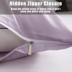 TELUS Body Cooling Pillow Cases Cover, Bamboo Rayon Pillowcases with Zipper Closure, Cool and Breathable Pillow Cover for Hot Sleepers and Night Sweats, 20x54 inches, Purple