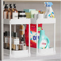 Multi-Purpose Pull-Out Storage Organizers, Under Sink & Cabinet Storage, 12.8 Inch, White (白色)
