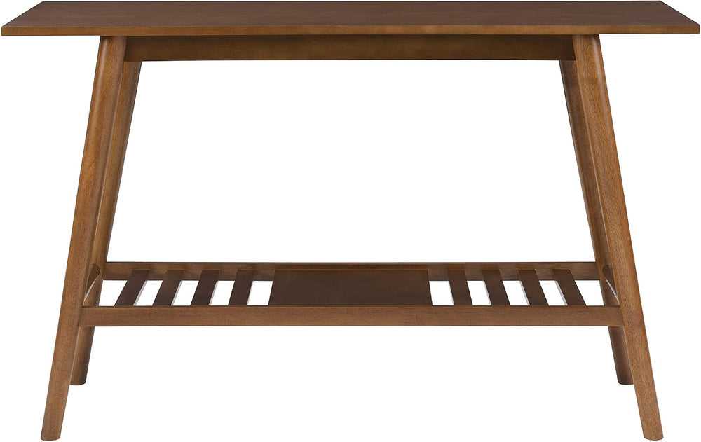 Linon Melissa Mid-Century Modern Walnut Console Table