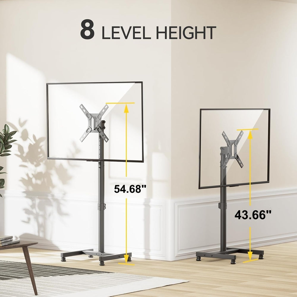 AM alphamount TV Floor Stand for 13-43 inch Flat/Curved TVs up to 44 lbs, 8 L...