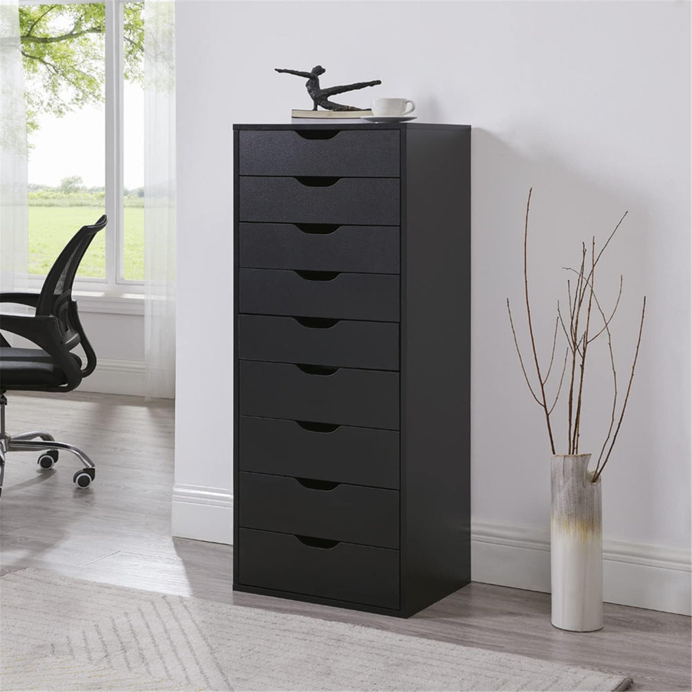 Naomi Home Bianca 9-Drawer Vertical Office File Cabinet - Gray | 9 Spacious D...