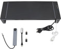 Monitor Stand Riser with 8 in 1 Docking Station Phone Holder Drawer 25KG Bearing Ergonomic Desktop Computer Storage Shelf for Home Office Workstation ABS Aluminum Alloy Black