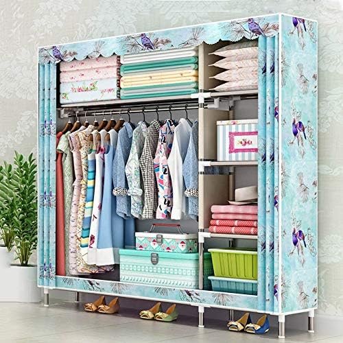 Art Cloth Wardrobe Steel Tube Home Large Capacity Storage Closet Completely C...