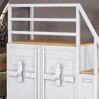 Bookshelf Room Divider, Ladder Cube Storage Bookcase Cubical Shelves | Wooden L-Shaped, Storage Organizer Bookshelf Room Divider Reversible Organizer For Home & Office(White)