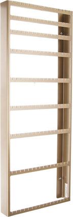 Angelynn's Wall Mounted Big and Small Earring Holder Organizer Display Long Post Stud Large Dangle Hoop Pierced Earrings, Hanging Closet Jewelry Storage Rack, Mary Satin Nickel Silver 9"x23"