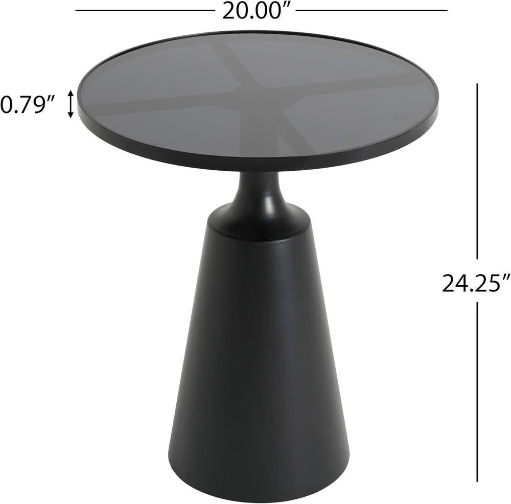 Christopher Knight Home Geary 20" Modern Round Side Table, Living Room E...