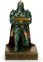 King's Guard Watch Display Stand Jewelry Necklace Holder Tray Tower Green | Cell Phone Stand Resin Bookends Paperweight Desktop Organizer and Accessories as Gift for Office, Study and Living Room