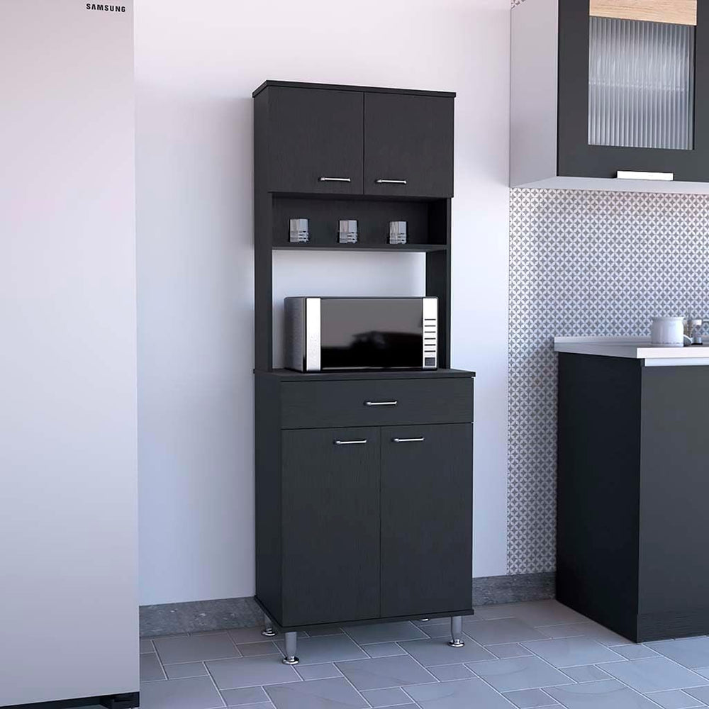 23.6" D*13.9" W*66.5" H Kitchen Pantry with Drawer & 3 She...