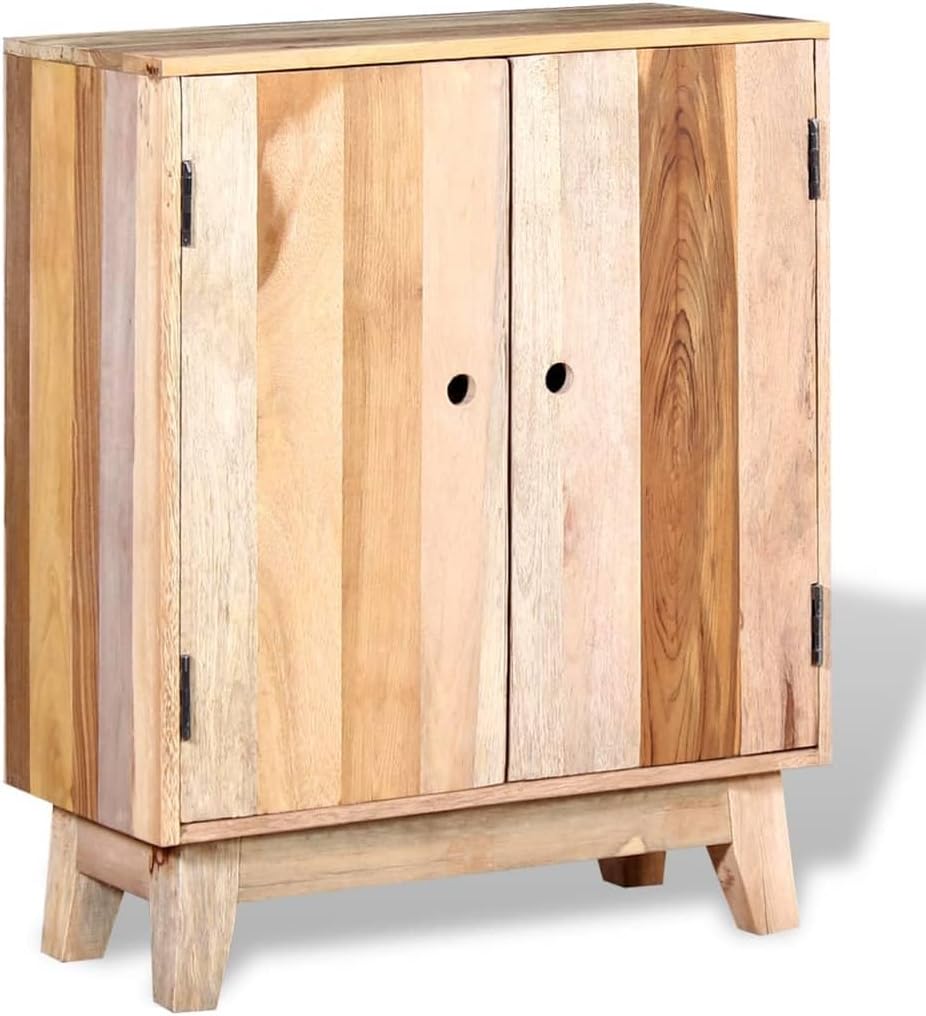 Retro Solid Reclaimed Wood Sideboard with Ample Storage, Handmade Craftsmansh...