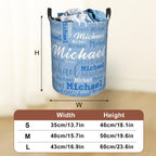 Custom Name Laundry Hamper, Personalized Laundry Baskets with Name for Boys Girls Women Men, Customized Collapsible Dirty Clothes Hamper Easy Storage Gifts for Bedroom Bathroom Living Room