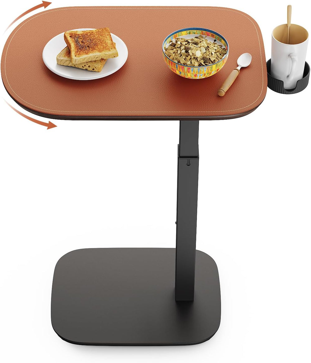 SAIJI Swivel Top TV Table Tray for Living Room Eating and Laptops | Height Ad...