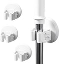 Broom and Mop Holder Wall Mount - 3 Pack Self Adhesive Mop and Broom Organizer - No Drill Heavy Duty Gripper Hooks for Kitchen Bathroom Garage Storage - Space Saving, Waterproof, White