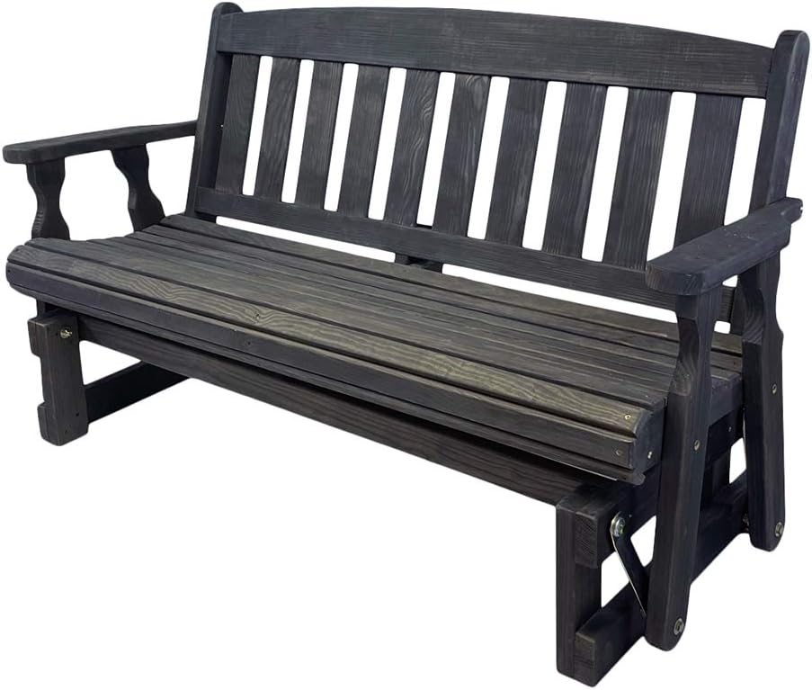 Amish Casual Heavy Duty 800 Lb Mission Pressure Treated Porch Glider (4 Foot,...