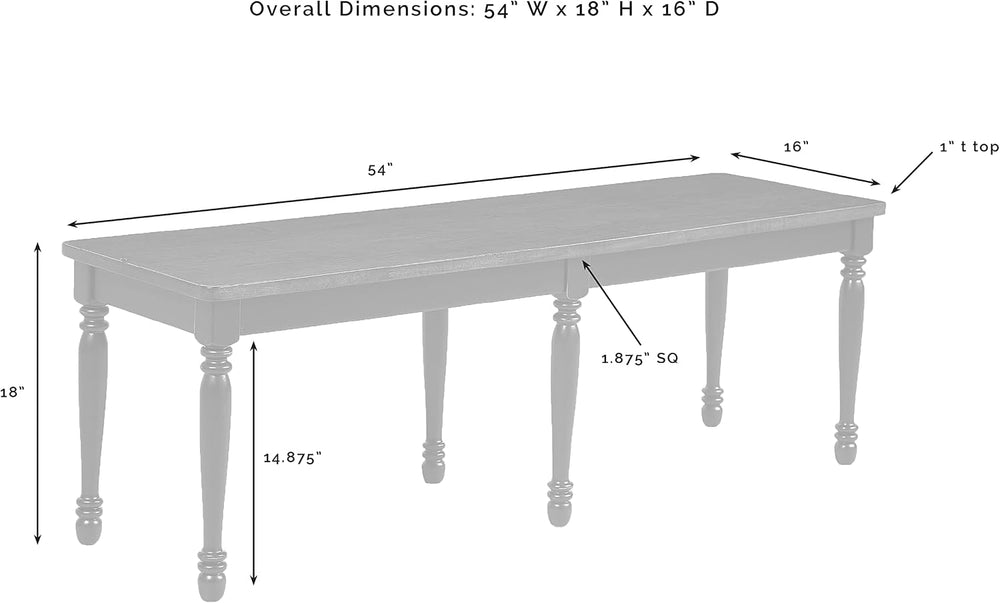 Crosley Furniture Shelby Wood Dining Bench for Entryway or Mudroom, Distresse...