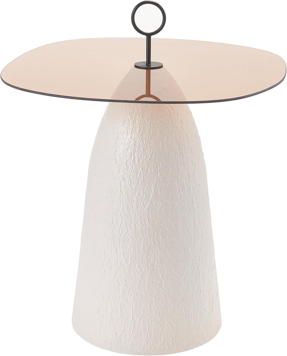 Christopher Knight Home Bruce Modern Coffee Table, Round Side Table with Glas...