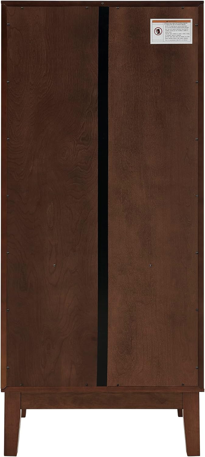53.5" Tall Kitchen Pantry Cabinet, Mid Century Modern Storage Cabinet wi...