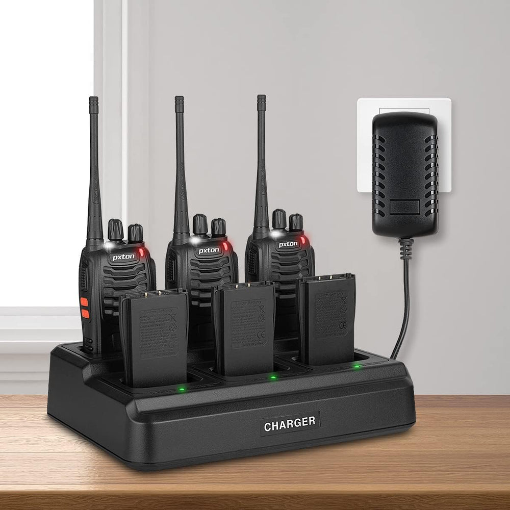 walkie talkies for Adults Long Range with Upgraded Earpiece（6 Pack）