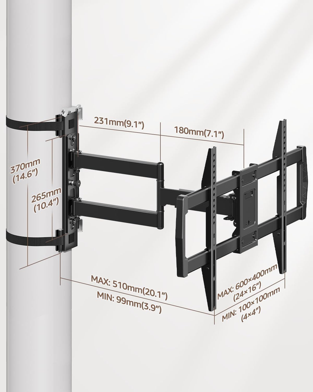 ELIVED Pillar TV Mount for Most 32"-75" TVs, Column TV Mount for Ga...
