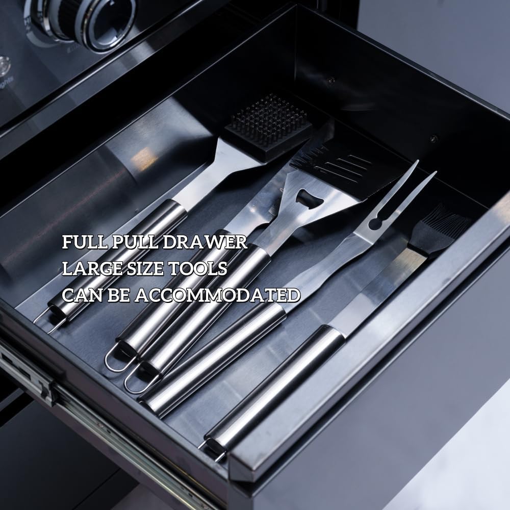 Premium Stainless Steel Outdoor Kitchen Island with Built-in Grill, Rotisseri...