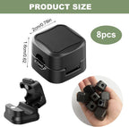 8 Pack Magnetic Cord Organizer, Strong Adhesive Desk Magnetic Cable Clips Management, Ideal Phone Cord Holder for Nightstand Desk Car Home Office Charger Holder (Black)