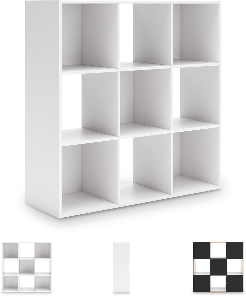 Signature Design by Ashley Onita Modern 3-Tier Floor Standing 9 Cube Organize...