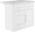 HomeStock Eclectic Elegance Faux Marble Top Kitchen Island