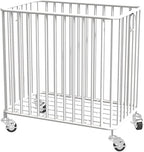 Easyars Laundry Basket with Wheels,Large-size Metal Rolling Laundry Organizer Basket Cart,Clothes or Linen Storage Organizer Bin for Living Room,Bathroom,Closet or Children Bedroom,White