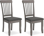 Signature Design by Ashley Shullden Modern Upholstered Dining Chair with Cushion, Set of 2, Gray