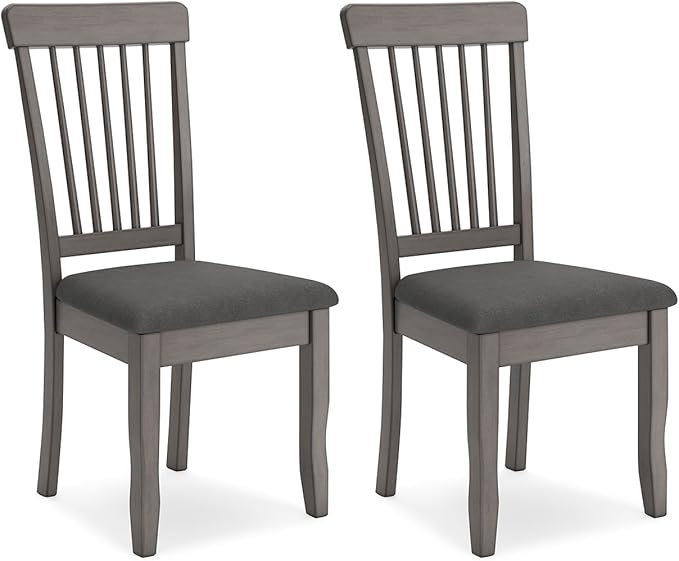 Signature Design by Ashley Shullden Modern Upholstered Dining Chair with Cushion, Set of 2, Gray