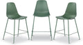Poly & BARK Isla Bar Stools Set of 3 – Counter Height Bar Stool for Kitchen – Set of Counter Stools – Indoor/Outdoor Barstools – Modern Kitchen Bar Stools - Pistachio Green