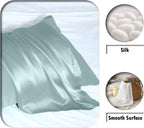 Silk Pillowcase for Hair and Skin, Soft, Breathable and Sliky Queen Size Silk Pillow Case, Both Sides Natural Mulberry Silk Pillowcases with Hidden Zipper (Queen Size 20"X 30")