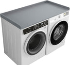 Kaboon Washer Dryer Countertop, Melamine Countertop with 2" Edge Rails - 27.5" Depth x 54" Width Laundry Room Organization, Grey