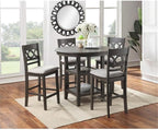 New Classic Furniture Cori 5-Piece Counter Dining Table Set, Gray