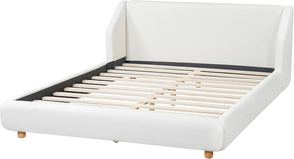 Christopher Knight Home Astry Boucle Upholstered Queen Size Bed Frame with Wi...